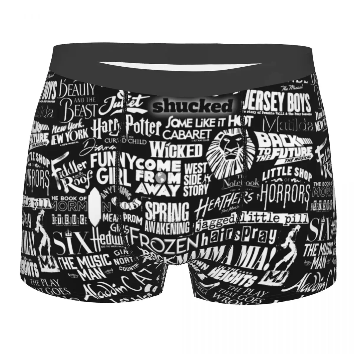 Broadway Musical Logos Men's Boxer Briefs Boxer Briefs Highly Breathable Underpants High Quality Print Shorts Gift Idea