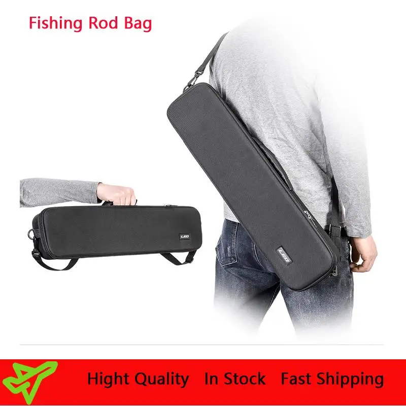 Portable Fishing Rod Reel Bag Fishing Pole Gear Tool Carry Case Carrier  Travel Hard Shell Storage Case Organizer Shockproof