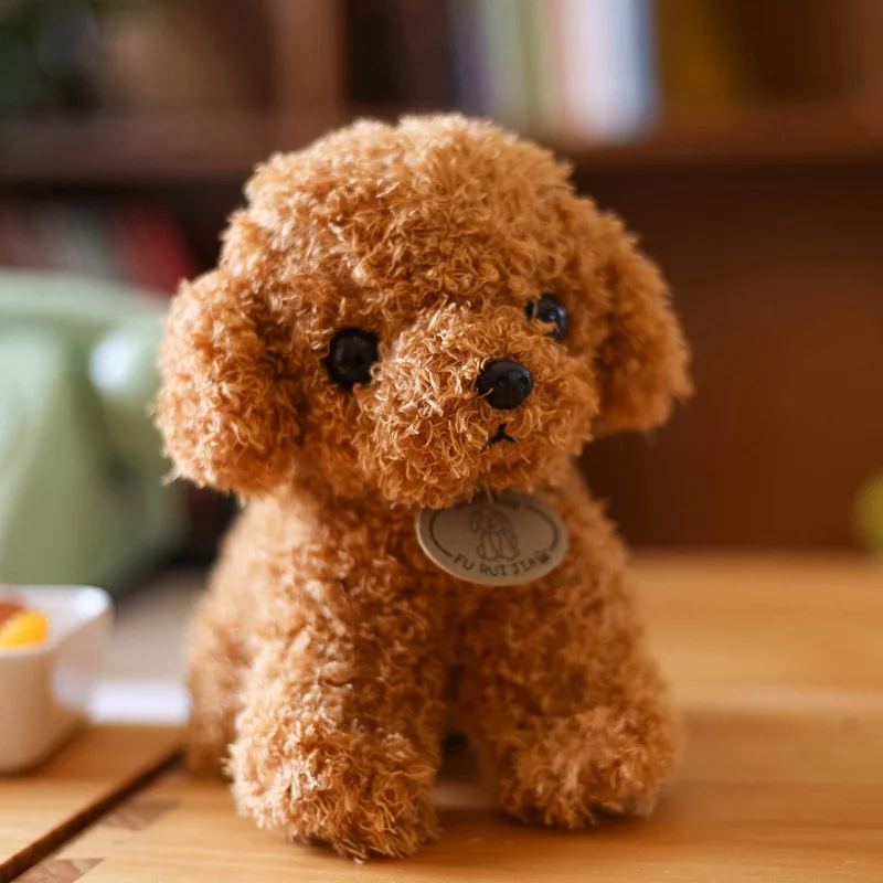 Lovely Curly Hair Teddy Dog Plush Toys Lucky Simulation Teddy Dolls Stuffed Soft  Animal Toy Kids Birthday Gifts