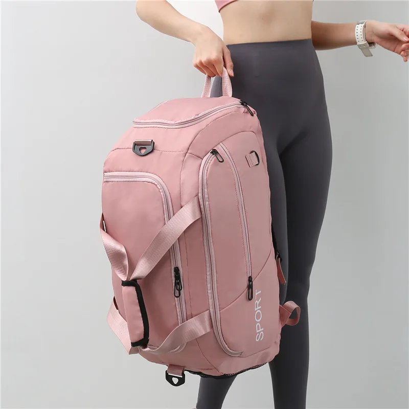 Girls Women Gym Bag With Sneaker Bag Sport Stylish Backpack Travel Athletic Bags With Sneaker Sport Waterproof
