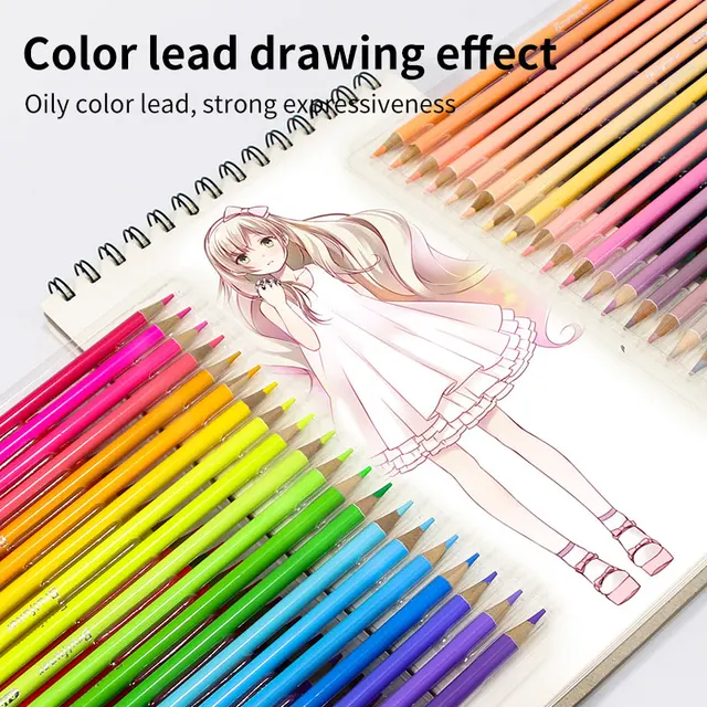 80 Colors Assorted Soft Tone Oil Coloring Pencils in Box Hand Drawing Graffiti Art Student stationery 5