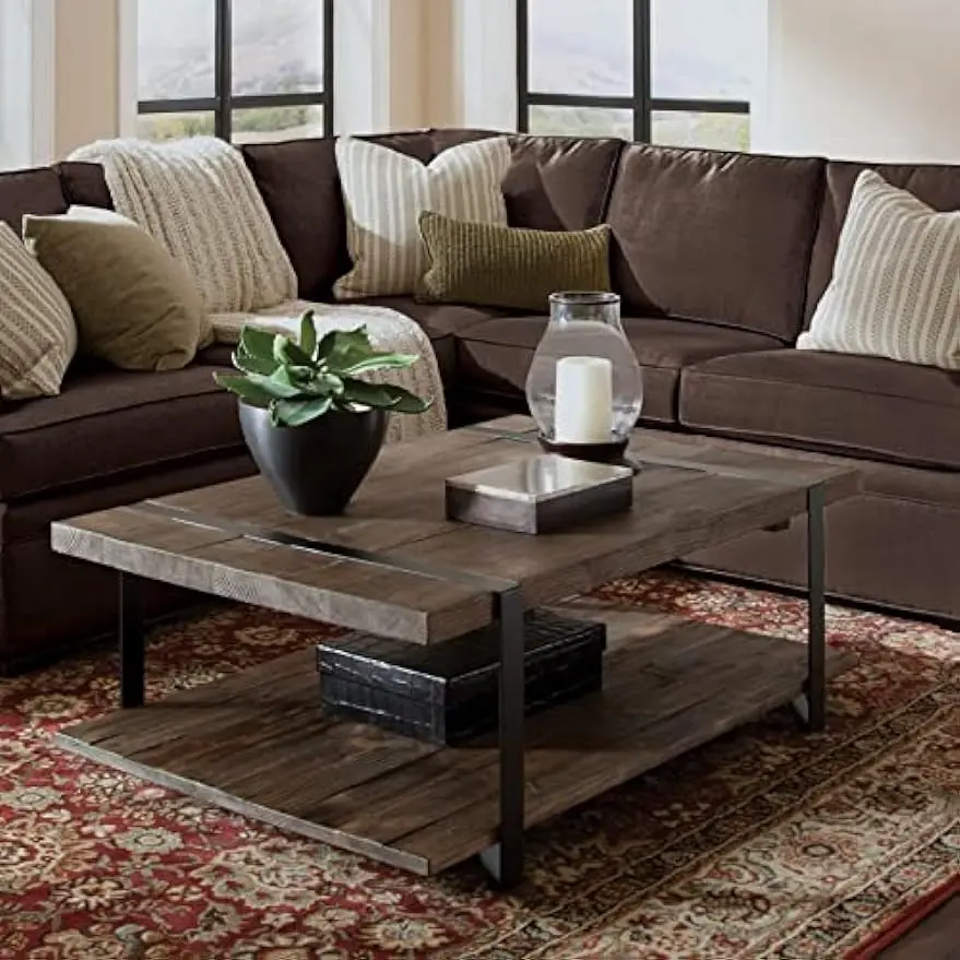 

Alaterre Furniture Pomona Modesto 48" L Reclaimed Wood Coffee Table, Brown