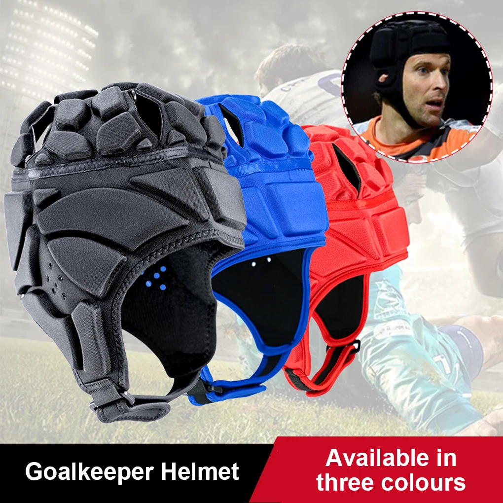 

Unisex Sports Football Helmet Anti-collision Headgear Protector Adjustable Breathable Training Head Guard Accessories