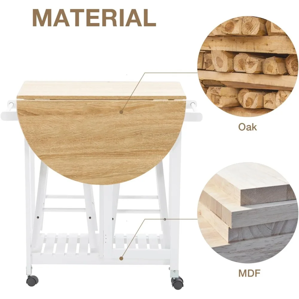 Rolling Kitchen Island Cart Trolley 6