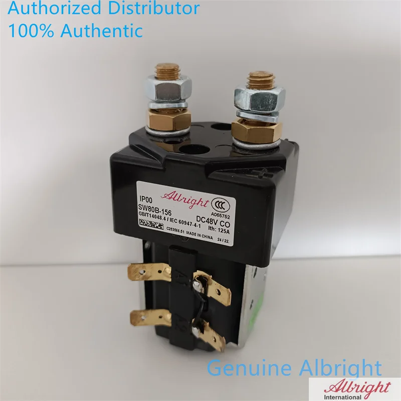 Genuine Albright SW80 SW80B-156 48V Contactor 48 Volt 125A Solenoid Relay Eelctric Forklift Electric Stacker Pallet Truck