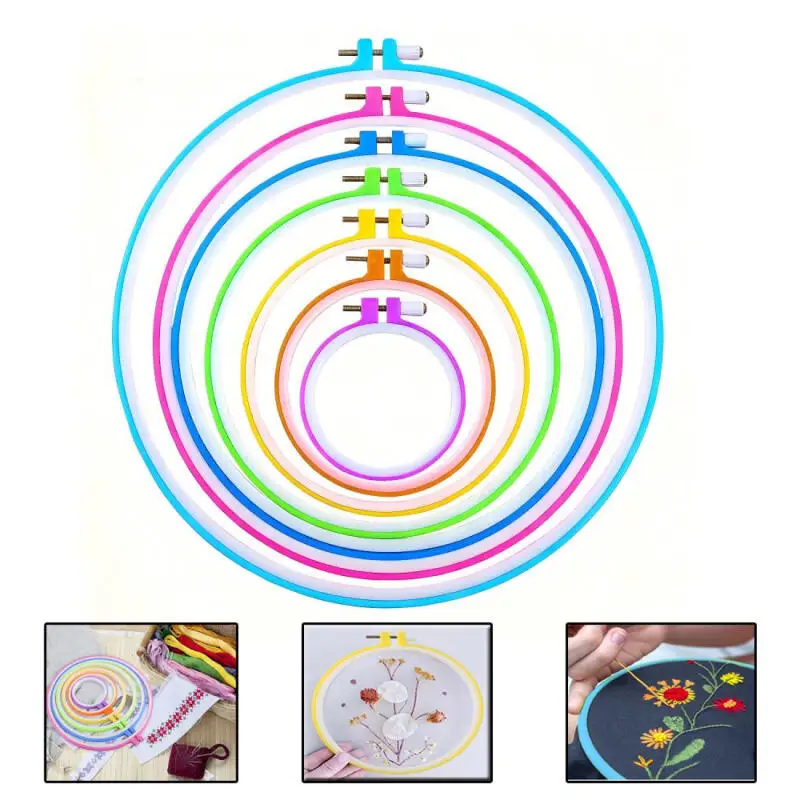 272950-008d17.jpeg Plastic Embroidery Hoops for Cross Stitch & Needle Arts: 9.5cm, 12.7cm, 16.5cm, 20cm, 24.5cm, 27.5cm, 32cm - Image 1