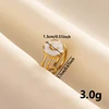 88294-d7d94f.jpg Bagues ouvertes bohème en émail blanc, couleur or, luxe, irrégulier, en acier inoxydable, réglable, bijoux de charme pour femmes, cadeaux