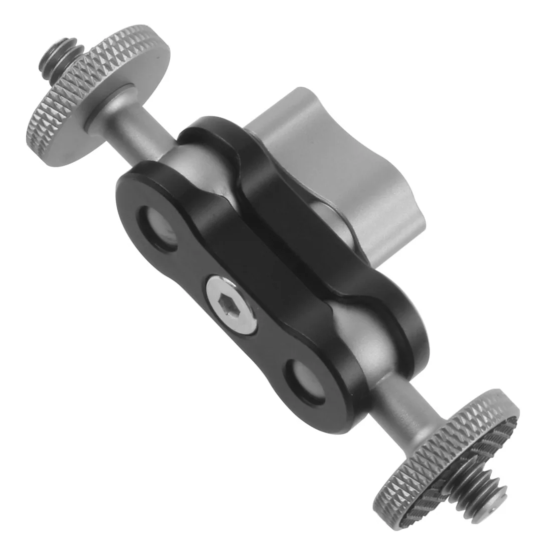 Description Picture 3 of itemDouble Ball head Magic Arm 1/4 inch Screw CNC for SLR Camera Tripod Cage Rig LED Video Light Microphone Field Monitor Load 1.5kg