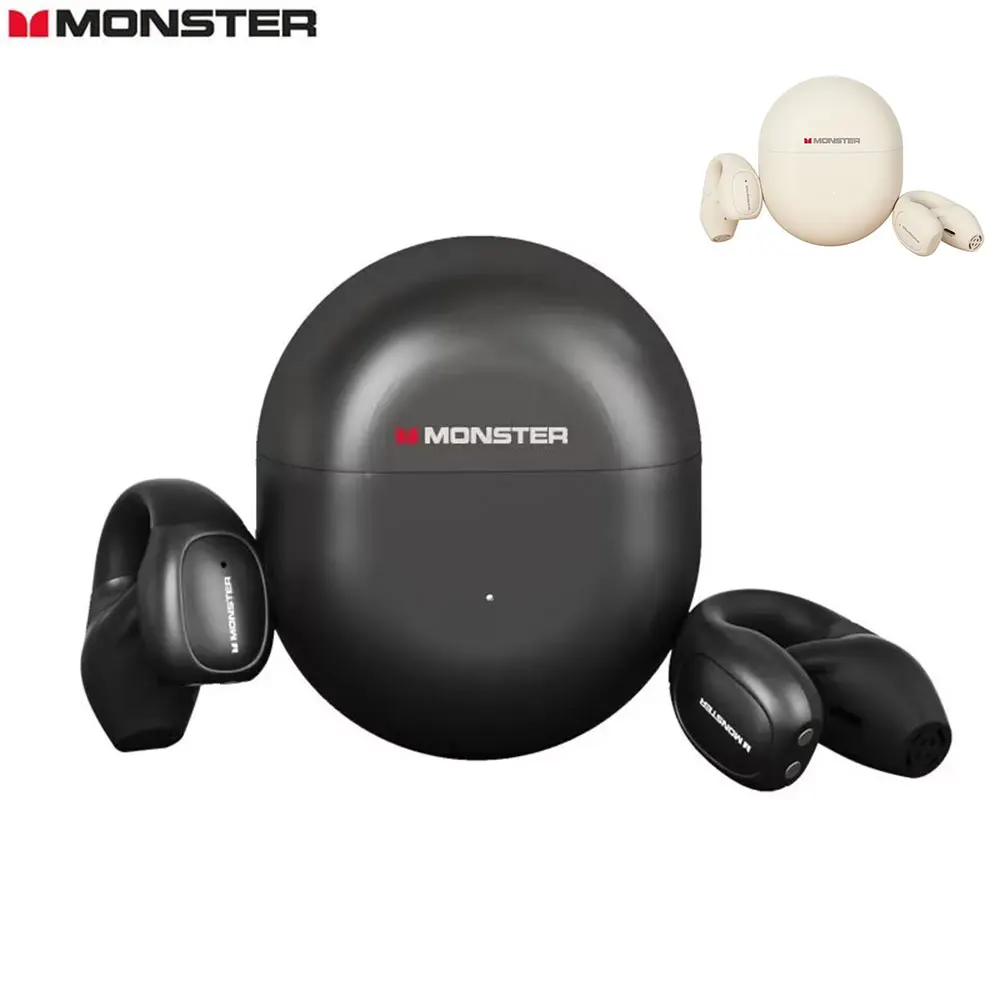 몬스터 오픈 이어 200 게이밍 이어 클립 이어버드, 스포츠 무선 헤드폰, 블루투스 이어폰, 러닝 헤드셋, 마이크 사운드 소음