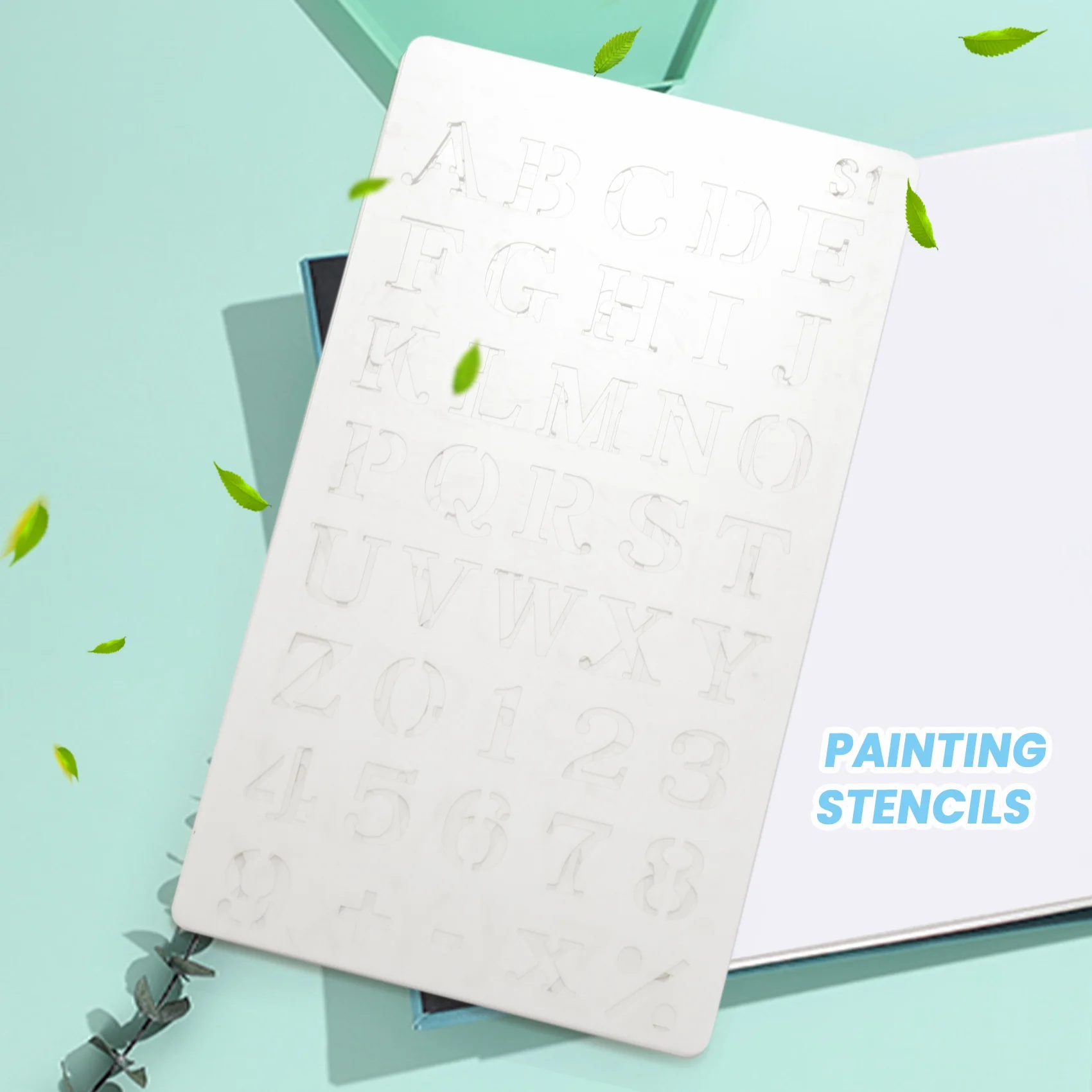 L19-12 Pcs 알파벳 스텐실 재사용 가능한 문자 페인팅 스텐실 플라스틱 DIY 드로잉 스프레이 스케일 템플릿