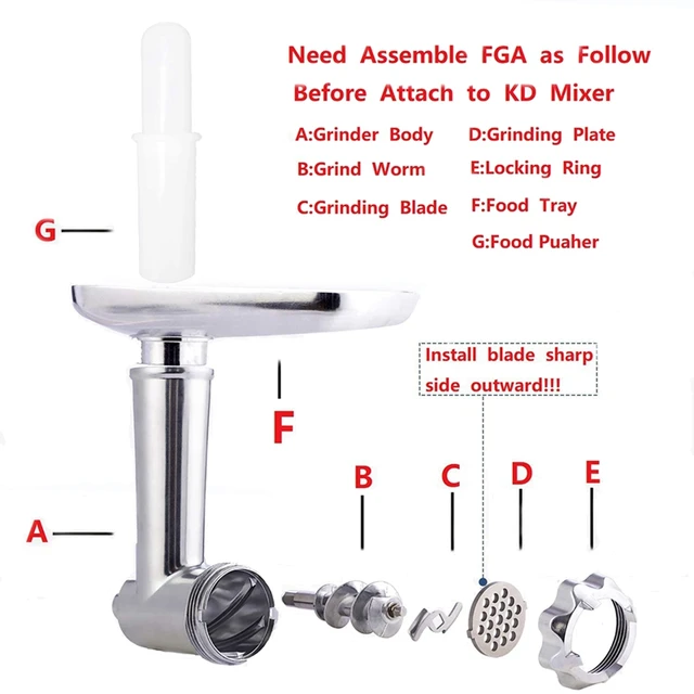 Stainless Steel Meat Grinder Attachment Kitchenaid - Food Grinder  Attachment Meat - Aliexpress