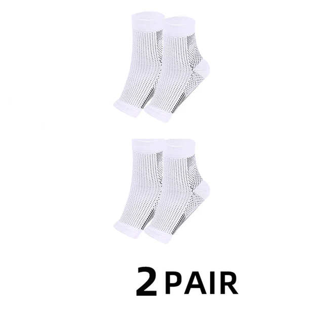 Men Women Sports Socks Foot Angel Anti Fatigue Outerdoor Compression Breatheable Foot Sleeve Support Socks Brace Sock 2 pairs