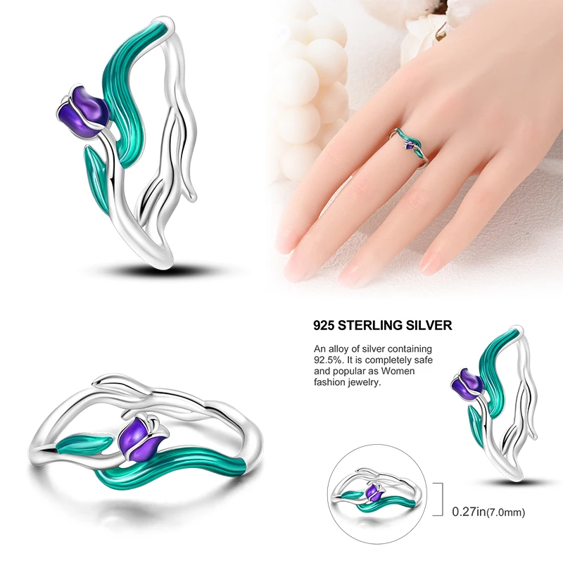 Fashion Original Luminous Firefly 925 Silver Eternal Heart-Shaped Zircon Rings Wedding Engagement Jewelry Gifts