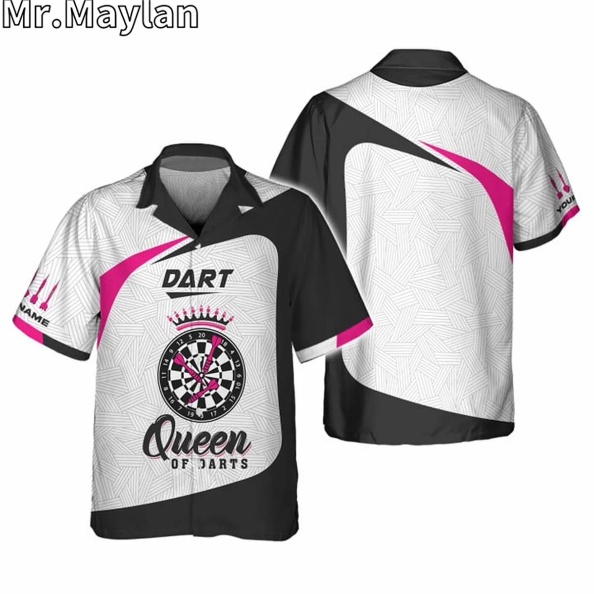 

Рубашка LOVE DARTS с 3D принтом, гавайская рубашка, мужская летняя рубашка с коротким рукавом, мужские рубашки 2024, рубашка оверсайз 5XL, мужская рубашка