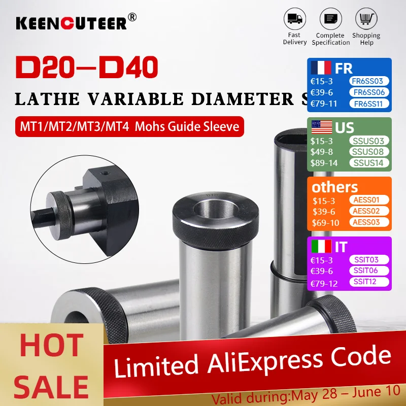 1pcs D20 D25 D32 D40-5/6/7/8/10/12/13/14/16/18/20/25/32/MT1/MT2 MM CNC 선반 도구 홀더 도구 매거..