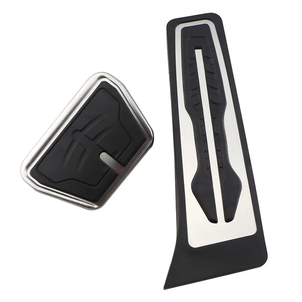 Couvercles De Pédales Pour BMW X3 G01 (2018-2022) Et X4 G02 (2019-2021) - Acier Inox + Caoutchouc Antidérapant - Installation Sans Perçage