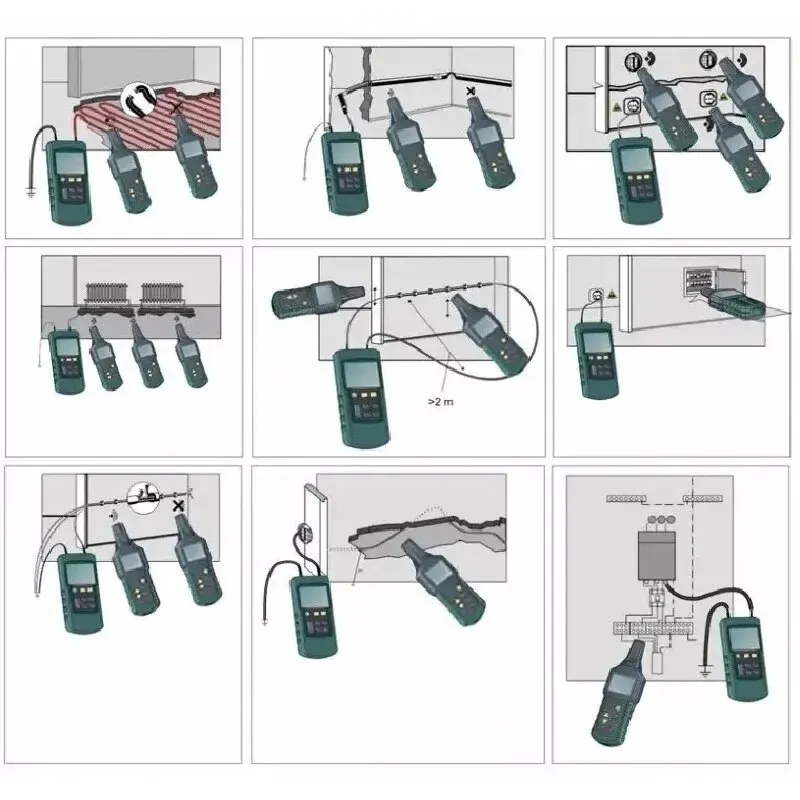 MS6818 Professional Cable Tester 30-400V AC/DC Metal Pipe Locator Wall Underground Inspect Interruption Short Circuit Detection 3