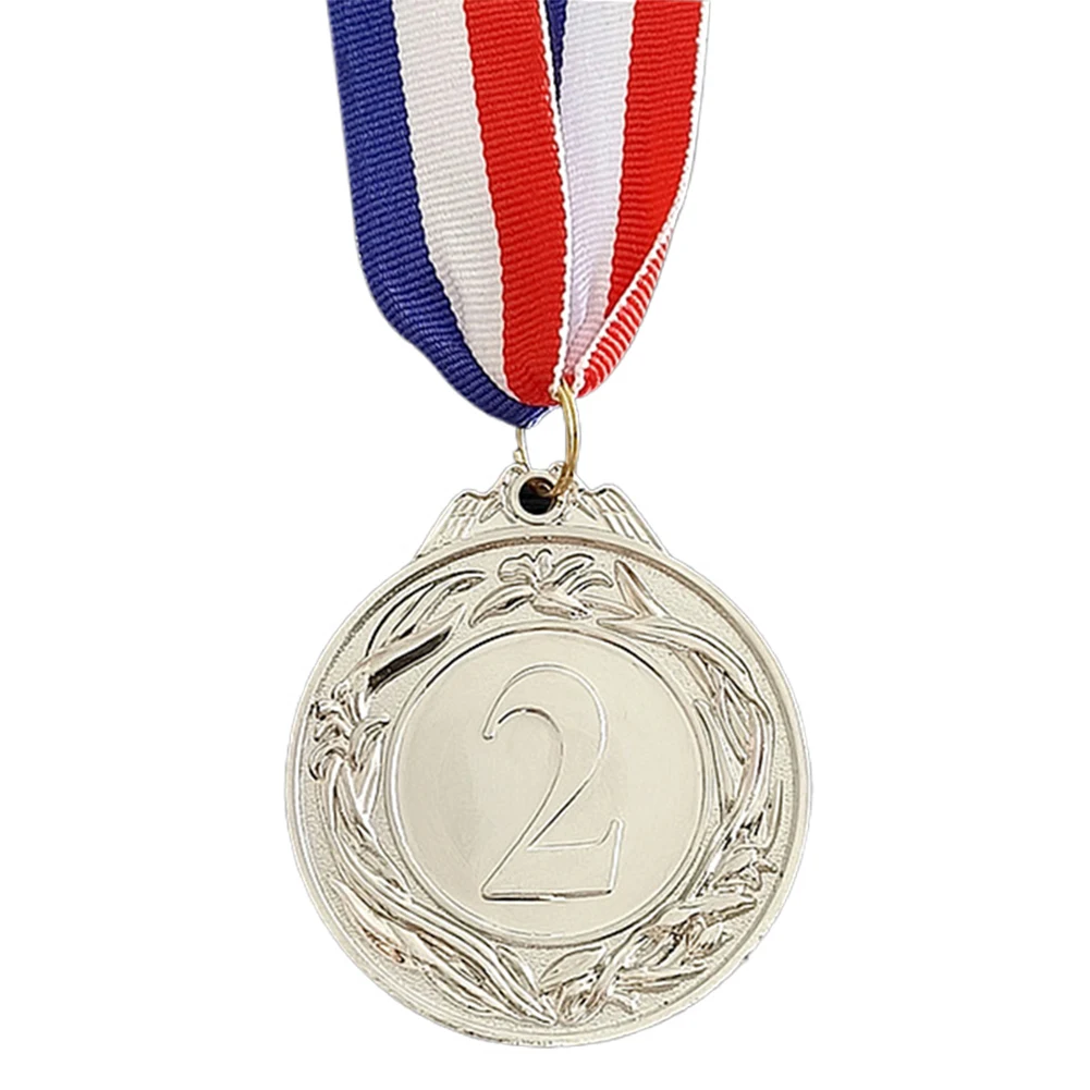 5cm Award Medals Sports Rewards with Neck Ribbon Students Rewards Metal Winner Medals for Talent Show Party Race