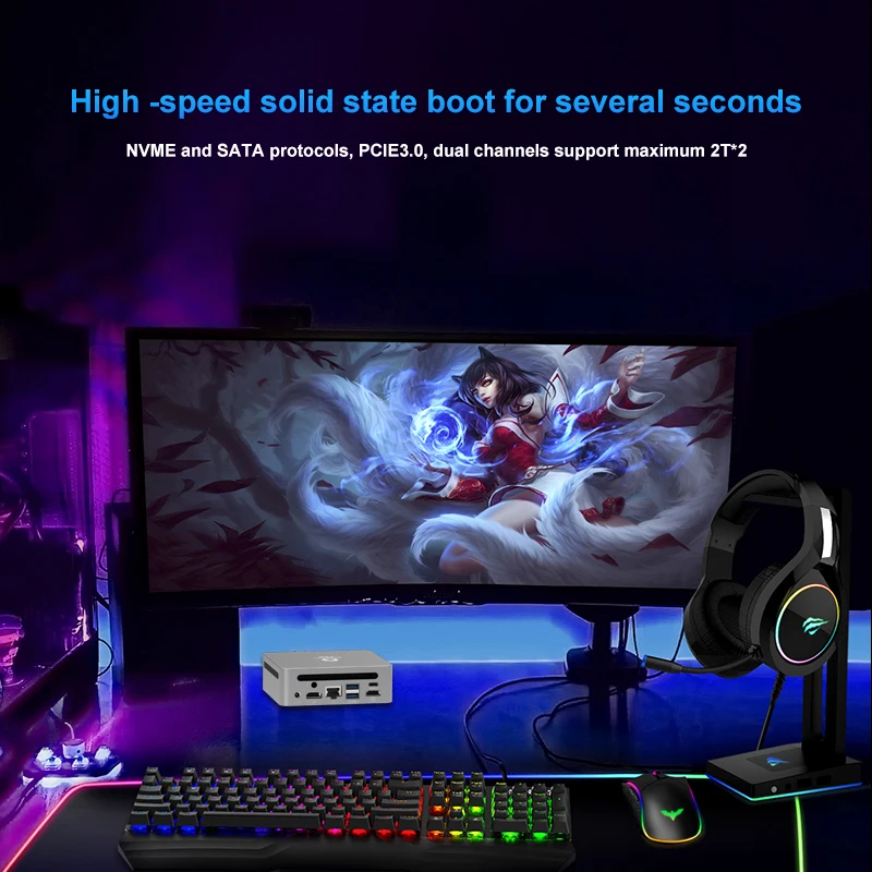 GenMachine New AMD Ryzen 7 4800H Windows 10/11 MINI PC DDR4 MAX