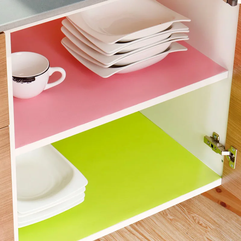 Kitchen Cuttable Drawer Shelves Liner Waterproof Closet Mat Home