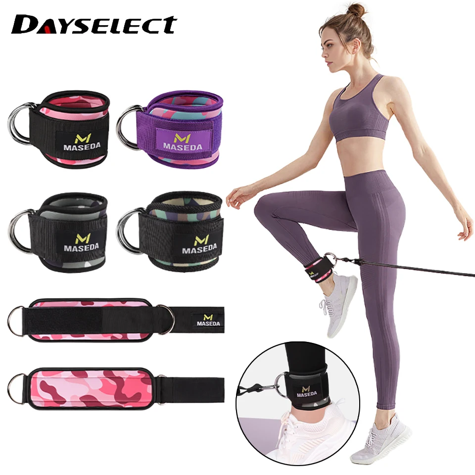 

Adjustable Fitness Ankle Straps D-Ring Support Cuffs Gym Leg Strength Workouts Pulley With Buckle Sports Guard Safety Abductors