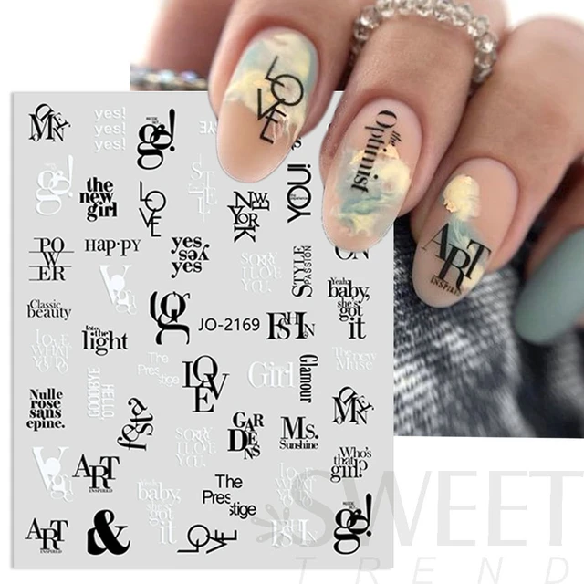  Graffiti Fun Nail Art Stickers Abstract Smiling Face