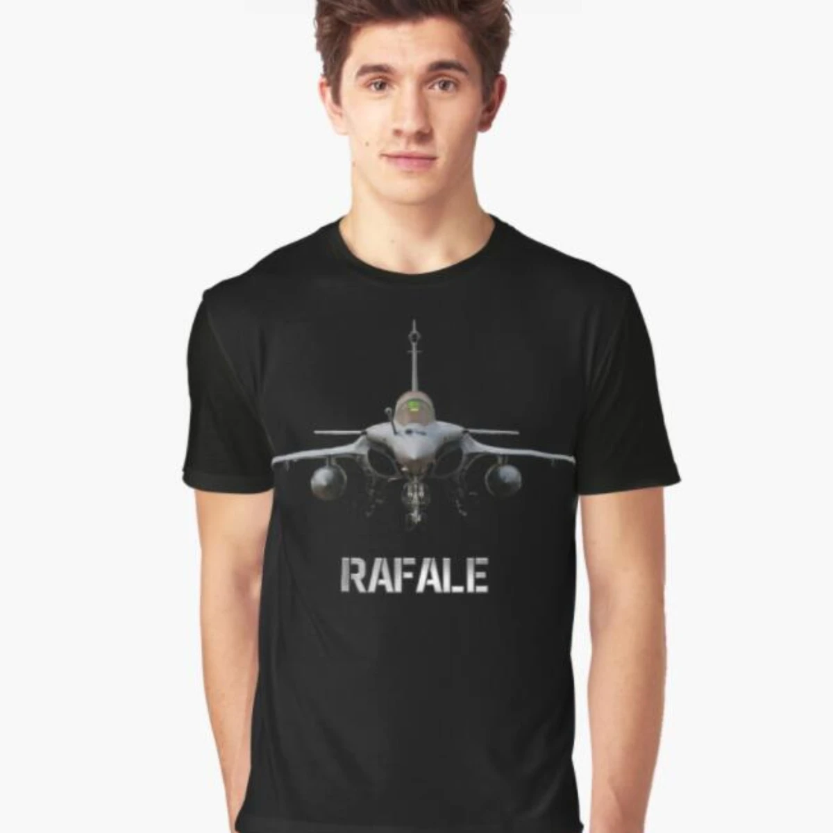 Airplane Rafale France Fighter Plane Jet Fighter Pilot Aviation Military Gift Graphic Men T-Shirt