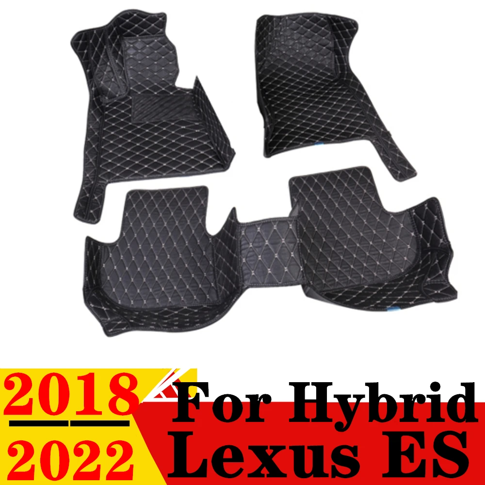 

Автомобильные коврики для Lexus ES 2018-2022, гибридные водонепроницаемые коврики из кожи XPE под заказ, передний и задний напольный коврик, автозапчасти, коврик