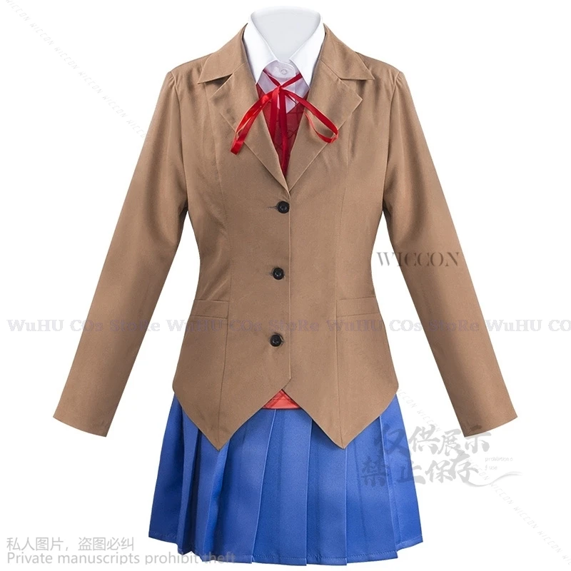 

Игра доки Литературный клуб Моника Косплей Sayori Yuri Natsuki Косплей Костюм Школьная Униформа Женский костюм игра