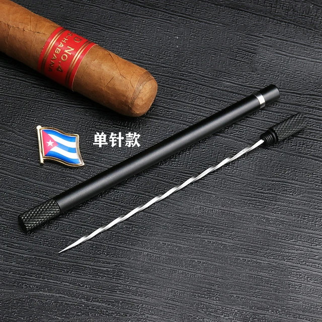 Portable Cigar Punch Cutter Sharp Cigar Pass Needles Dredge Drilled Cigar Draw Enhancer Tool Smoker Smoking Accessories - Image 6