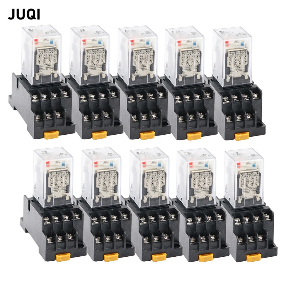 10 set MY4NJ NEW small Power Relay HH54PL AC12V 24V 36V