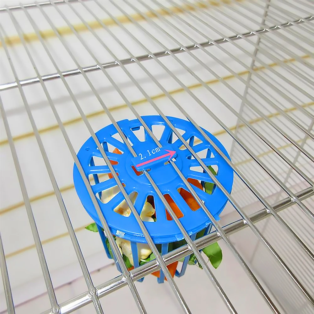 Creative Multi-Purpose Cage Hanging Toys Bird Fruit Vegetable Feeder Basket Parrot Window Bird Feeder 1pc
