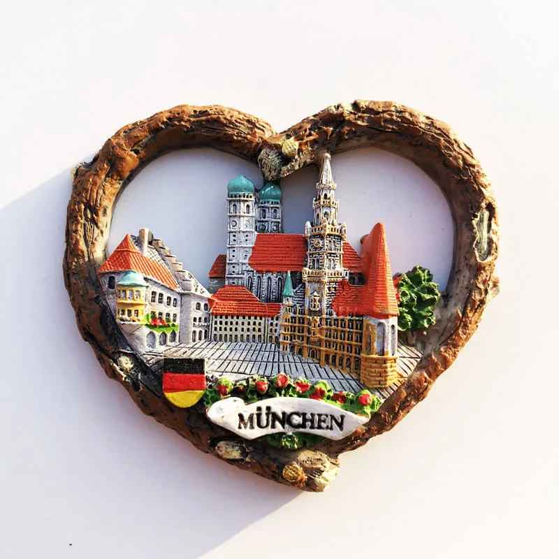 Germany Munchen 3D Fridge Magnets Tourism Souvenir Refrigerator Magnetic Sticker Collection Handicraft Gift