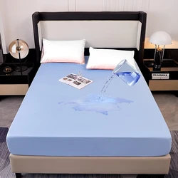 Kuup Safe Waterproof Mattress Protector - Soft, Comfortable & Breathable Bedding Cover - Pillowcases 50x75cm (W-1s-tian lan)