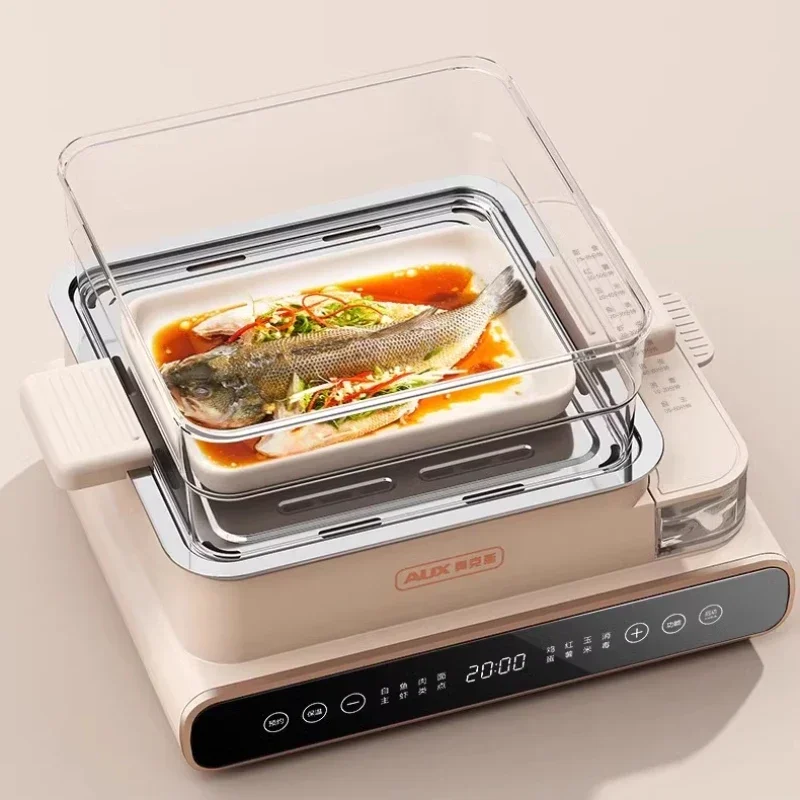 Electric steamer multifunctional household three-layer stainless steel large capacity steam box breakfast machine 5