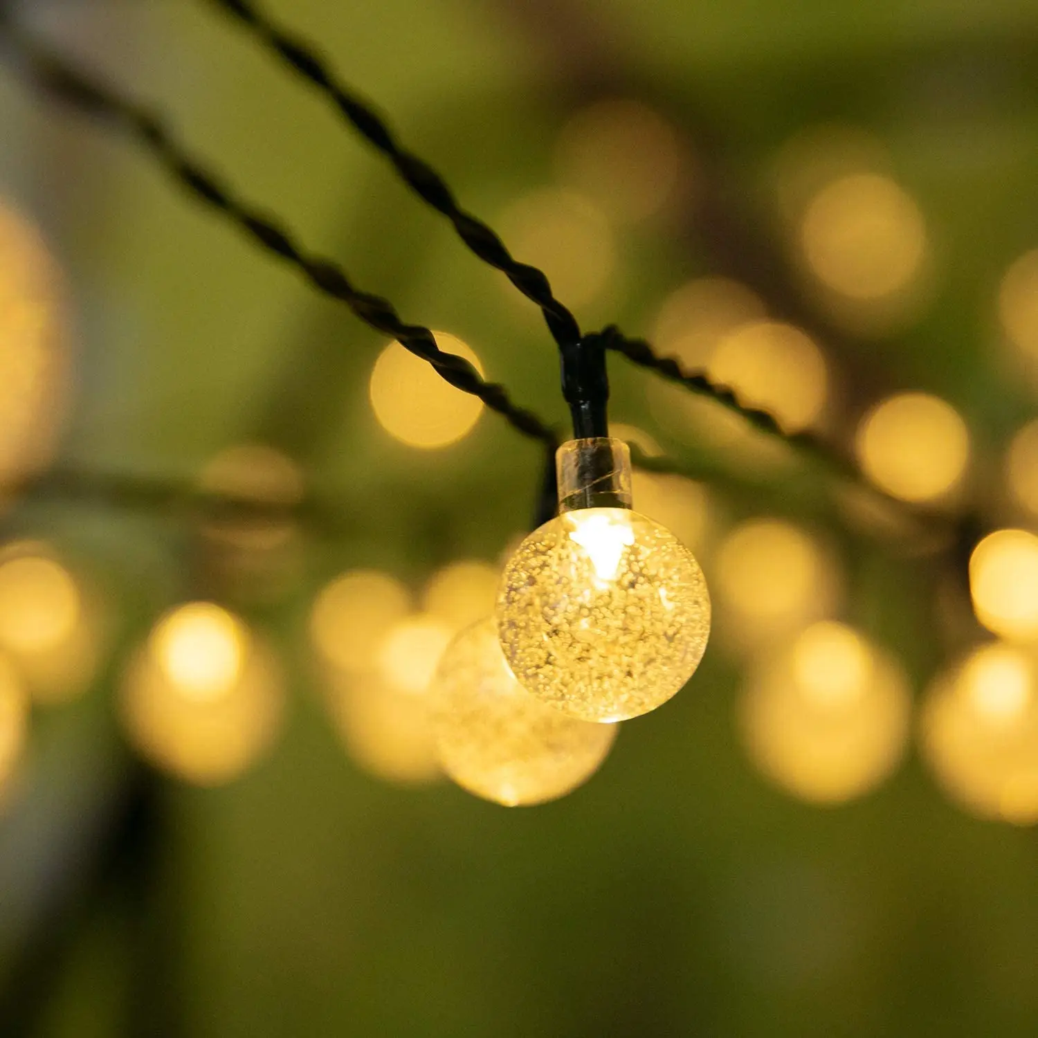 Solar String Lights Outdoor 200 Led Crystal Globe Lights Waterproof Solar Festoon Fairy Light for Garden Christmas Outdoor Decor 2