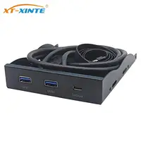 USB3.2 GEN2 TYPE-C 5.25”/3.5”Optical Drive or Floppy Drive Front Panel 2 Port USB3.2 + 1 Port USB3.2 Type-C 20Gbps or 1xHD-AUDIO 1