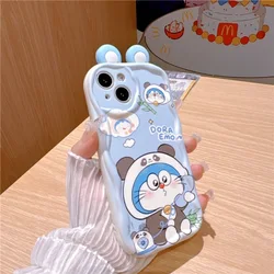 Anime 3D Ear Doraemon Phone Case - Soft TPU Back Cover for Samsung S23 5G (NYGDBGZ01-TNY4t1)