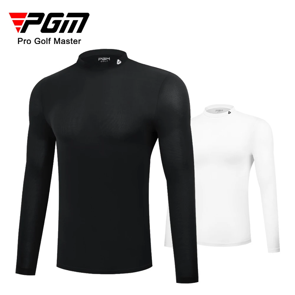 

PGM Golf Men's Sunscreen Shirts Ice Silk Long Sleeve UV Protection Cool Breathable High Elastic Sports Training Clothing M-XXL