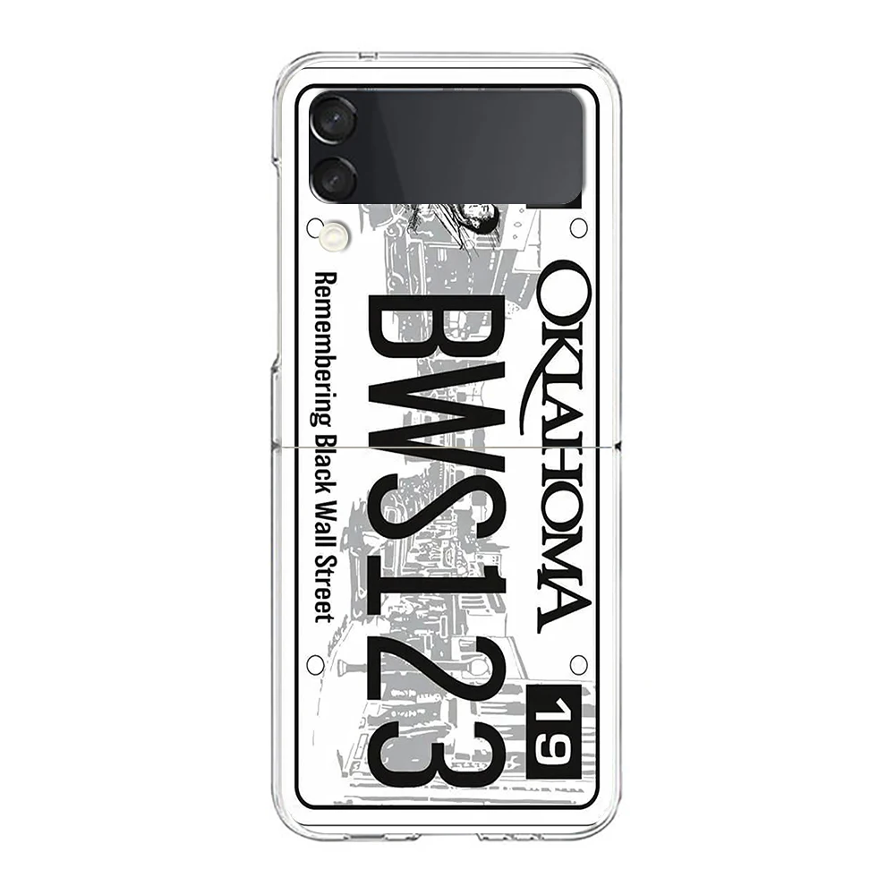 Vintage Humor License Plate Design Hard PC Transparent Phone Case