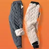 Winter Thickened Women Pants Long Warm Solid Color Straight Trousers Cold Resistance Ladies Plush Sports Long Drawstring Pant 6