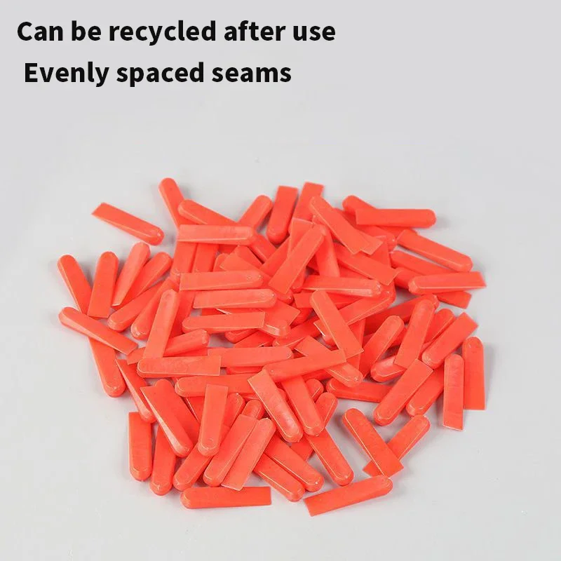 Ceramic Tile Leveling System Red Yellow Plastic Wedges Wall Floor Wedges Pliers Alignment 100pcs
