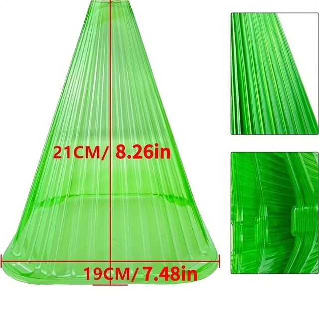 Kerti Clochok Növényekhez, Újrahasznosítható Növényi Csengőhöz, Megvédi A Növényeket Madaraktól, Fagytól, Csigáktól Stb., 7,7 "D X 8,7" H, Zöld (Zöld-1 - Image 2