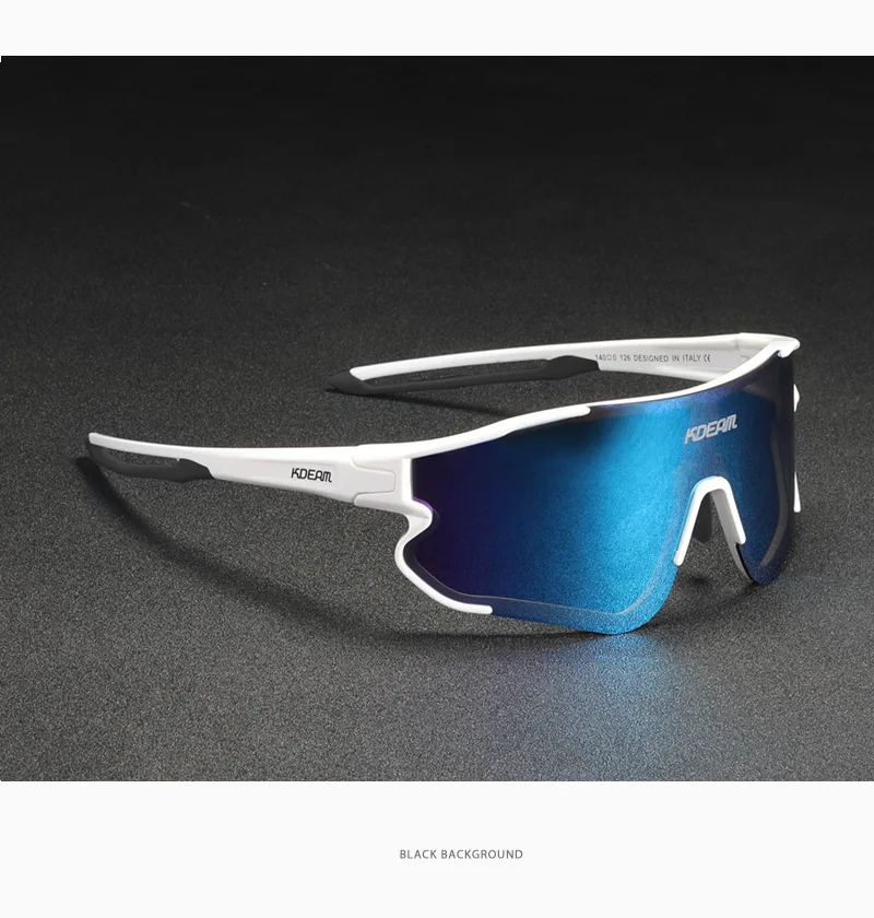 Kdeam neue bunte polarisierte Sonnenbrille Outdoor Radfahren Reit brille tr90 integrierte wind dichte Sport Unisex Sonnenbrille kd0801 – Detail 19