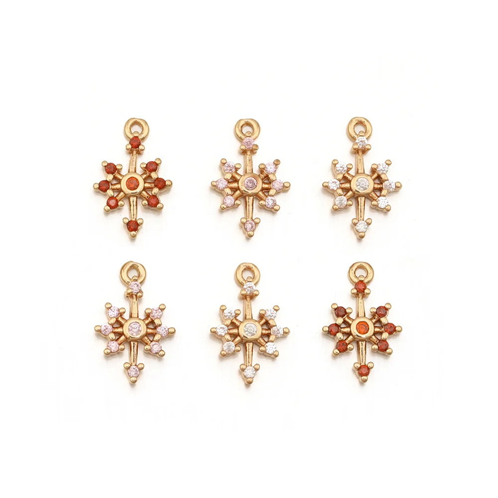 Cordial Design 9*13MM 100Pcs CZ Charms/Flower Shape/Hand Made/DIY Jewelry Parts/Rhinestone Pendant/Jewelry Findings & Components - cordial