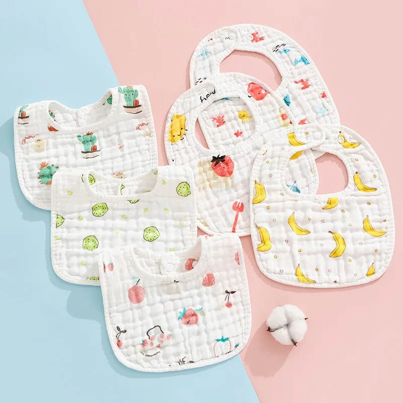 

Хлопковый восьмислойный марлевый U-образный нагрудник Товары для малышей оптовая продажа детских нагрудников хлопковое детское Слюнявчик