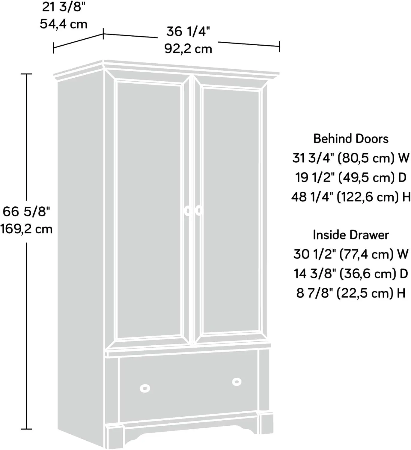 Palladia Armoire, Select Cherry finish
