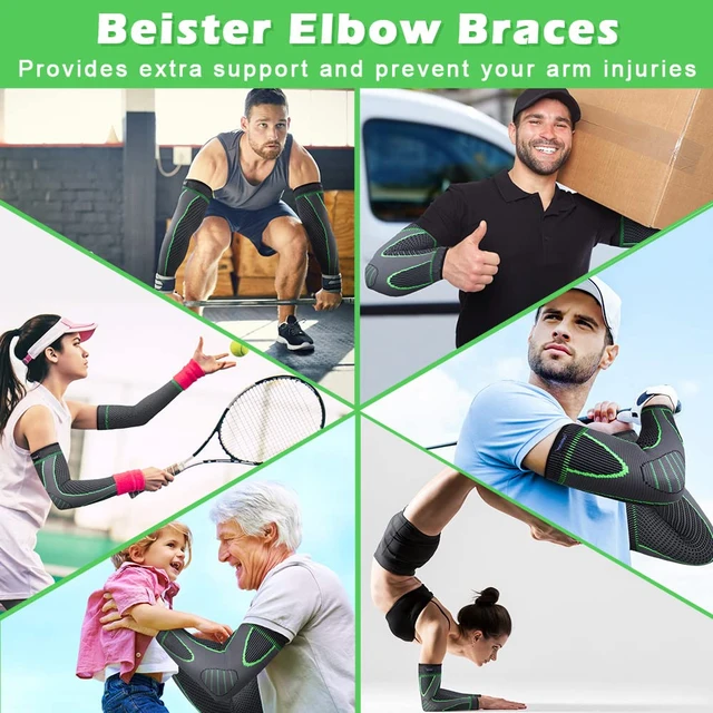 Sports Arm Compression Sleeves Anti-Slip Elbow Support Youth Adult Cycling Basketball Football Volleyball Baseball Tennis Golf 5