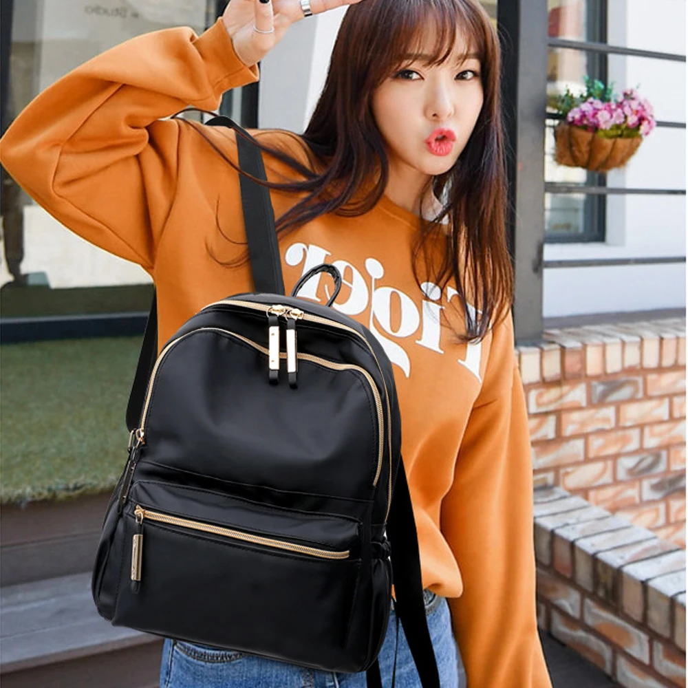 Women Casual Soft Nylon Oxford Travel Bags Rucksack Daypacks School Backpack Shoulder Bag