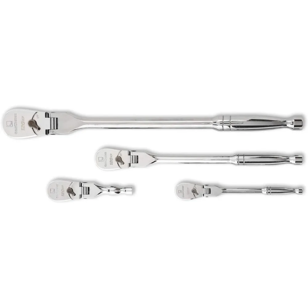 

4 Pc. 1/4", 3/8" & 1/2" Drive 120XP™ Flex Head Ratchet Set - 81230P